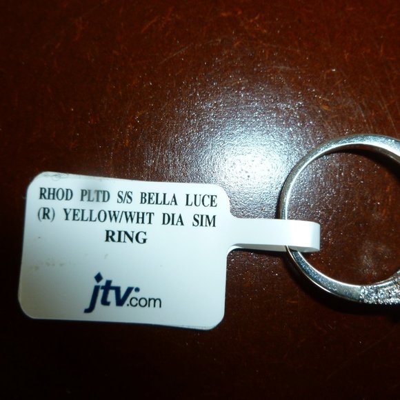 Bella Luce Sterling Silver Diamond Simulate Size 7 Ring NWT - Picture 7 of 11